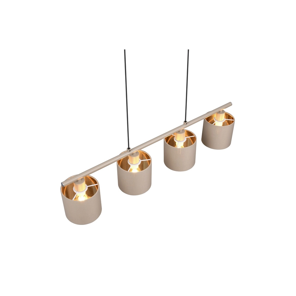 Lampe suspendue à 4 lumières Tommy brun sable Trio 4017807724165