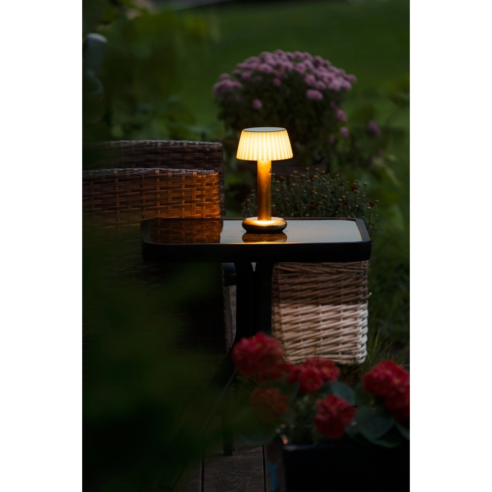 Lampe de table dorée Grasse Rechargeable KonstSmide 7318300030416