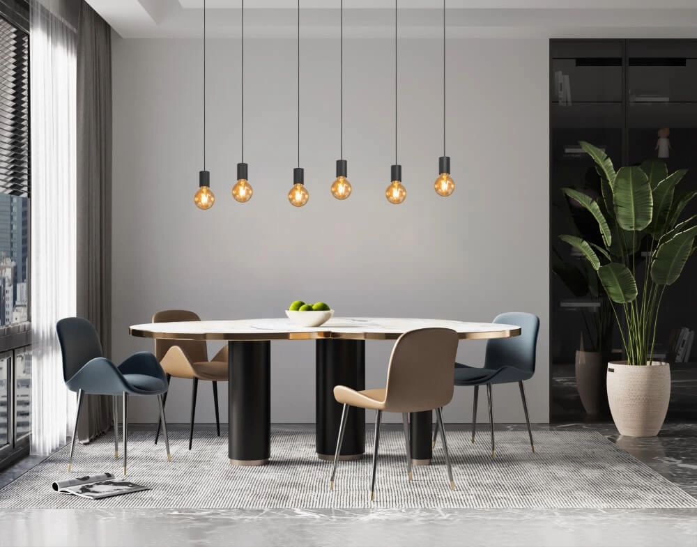 Lampe suspendue 6 lumières Huebro allongé Stars of Light 9008606261352