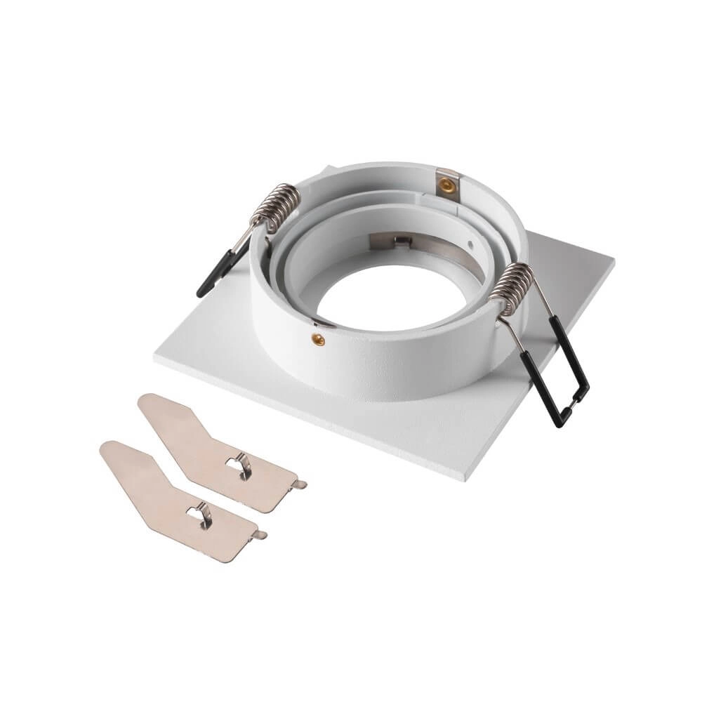 Anneau de montage New Tria 75 carré blanc - sans raccord SLV 4024163276405