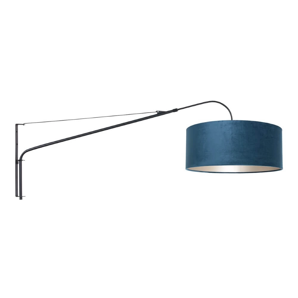 Applique orientable Elegant Classy noir avec du bleu