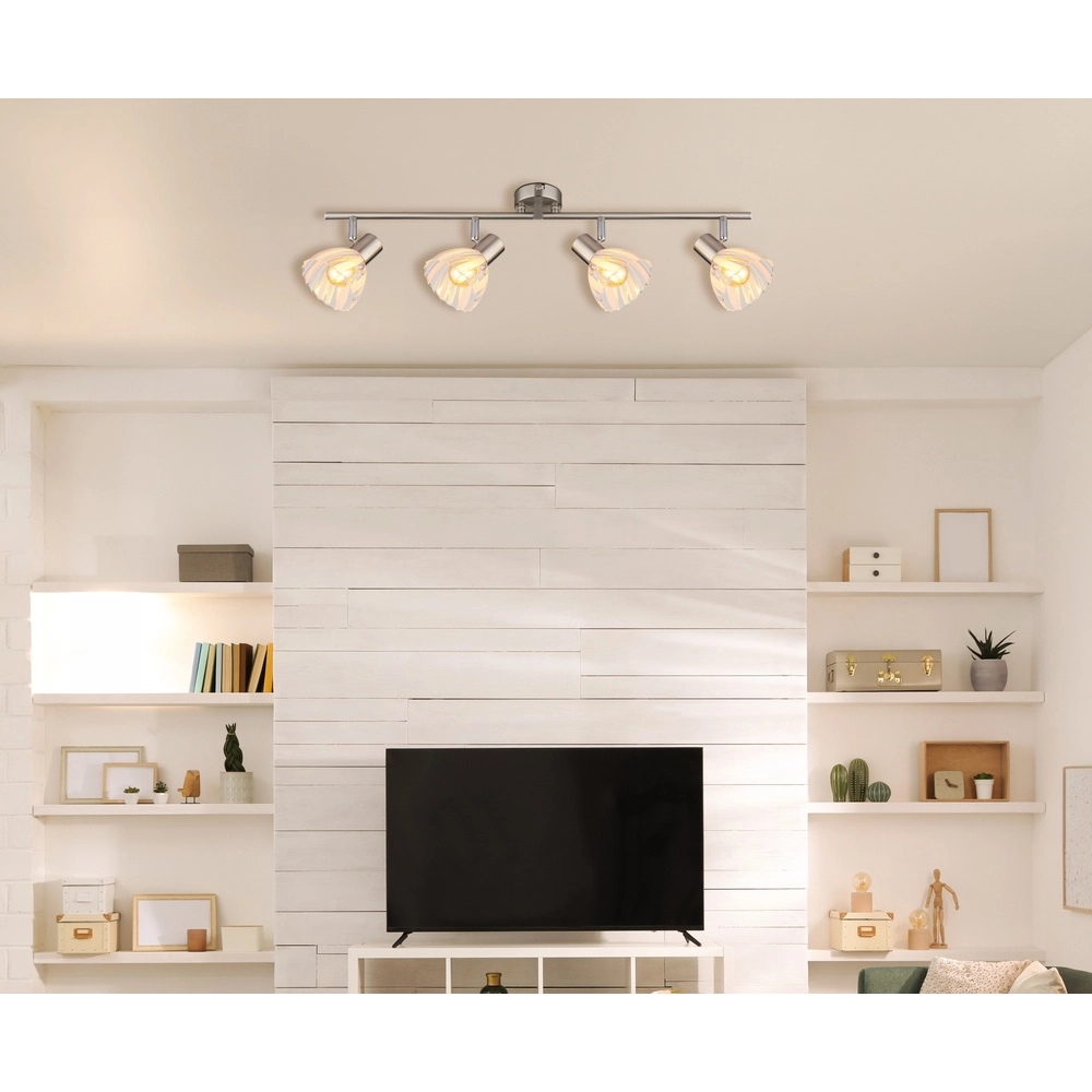 Lampe de plafond à 4 lumières Zachery nickel Globo 9007371522491