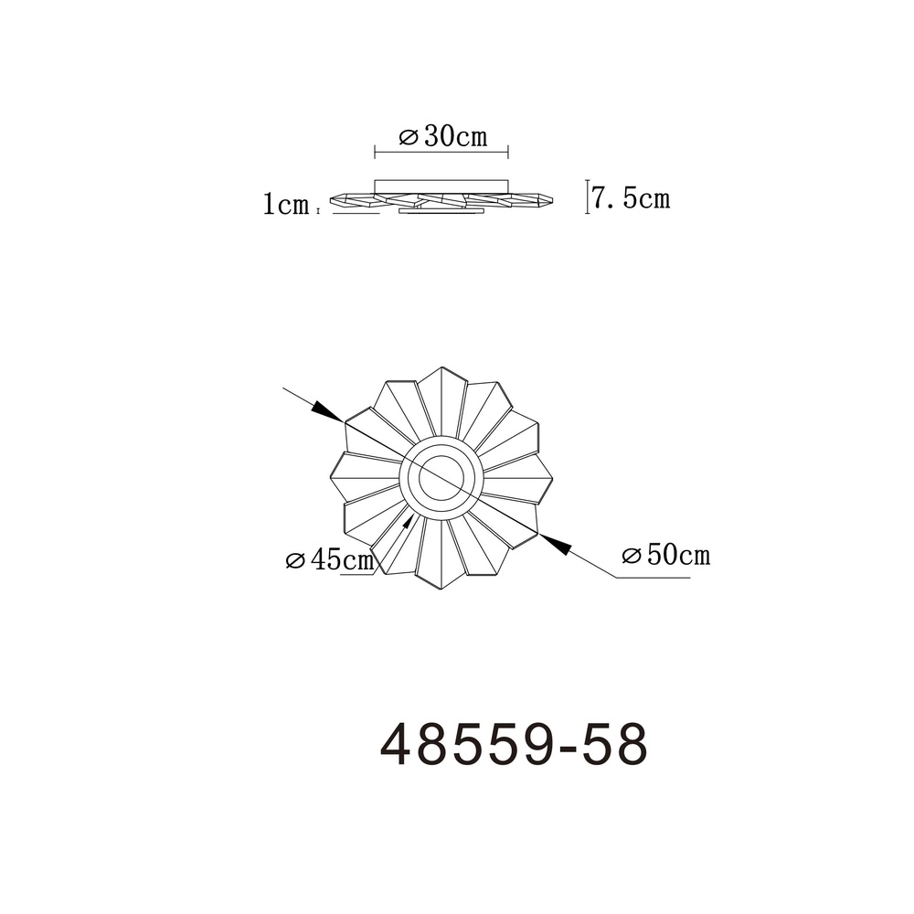 Conception de plafonds Alwina Blanc Globo 9007371519408