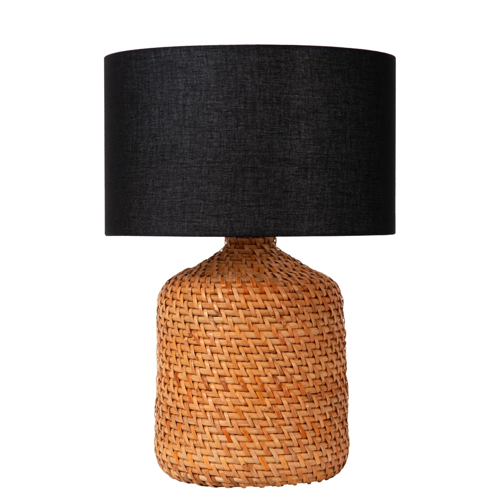 Lampe de table Arrah Ø 35cm - herbiers marins avec calotte noire Premium by Lucide 5411212106124