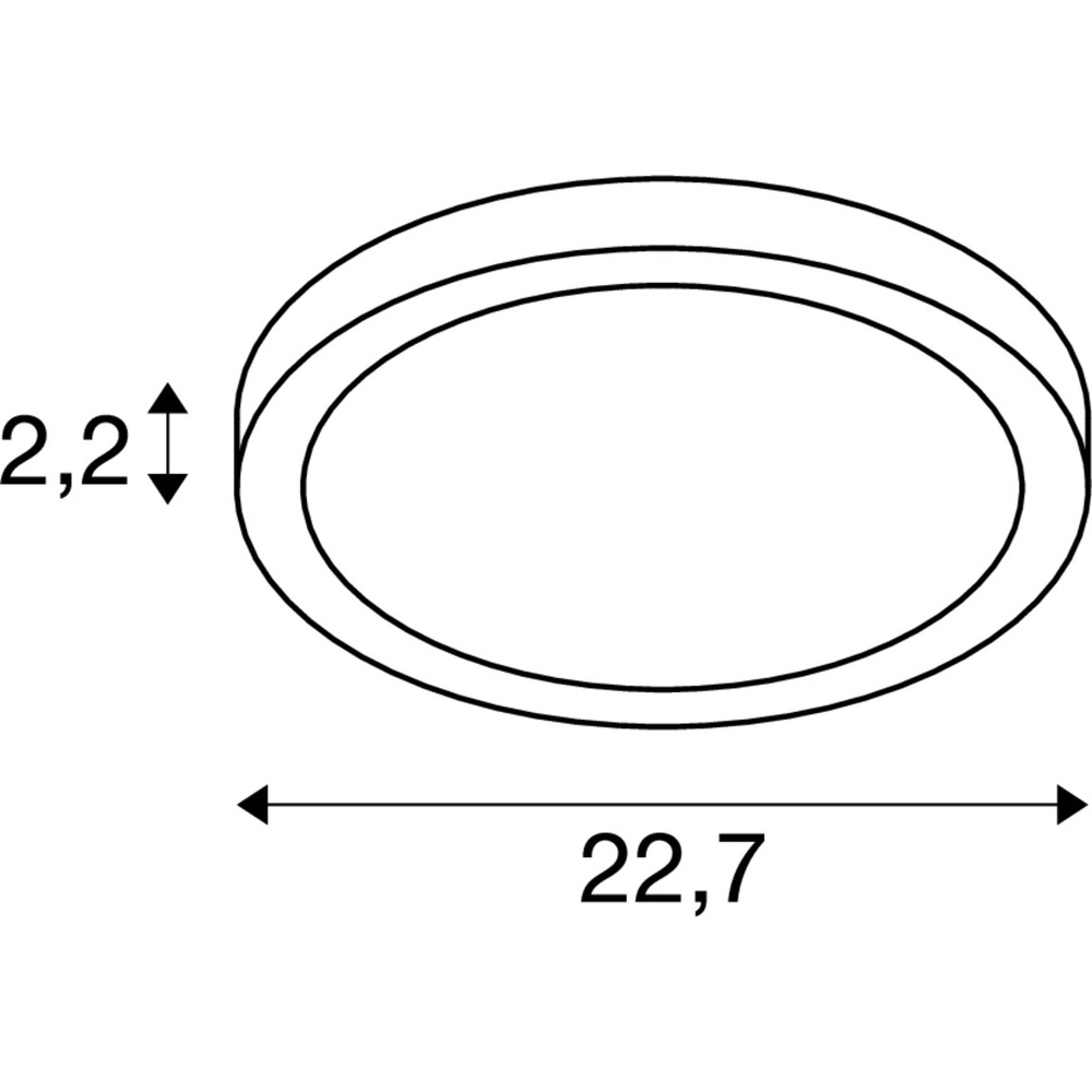 Plafonnier Vario Ø 22,7 cm blanc avec capteur SLV 4024163316255