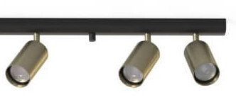 Spot de plafond noir avec or Eye 6 lumières Lyora 5903139881999