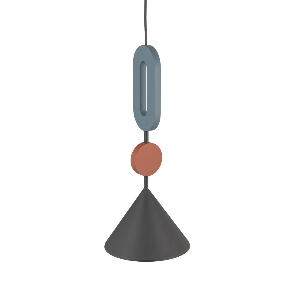Lampe pendante unique Drops Color bleu umbra Ø 20,5 cm Lyora 5903139120982