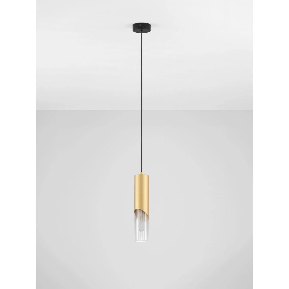 Lampe pendante de conception Modesto Ø 8 cm d’or Lyora 5212063501430