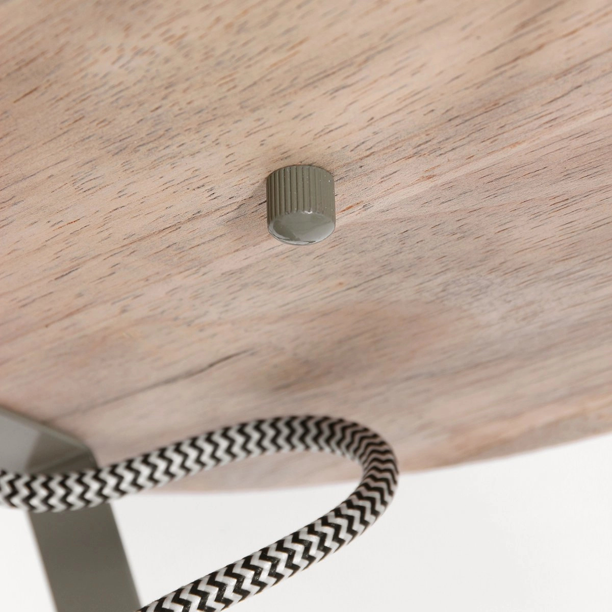 Plafonnier industriel Gearwood 3 lumières rétro vert avec bois Steinhauer 8712746135398
