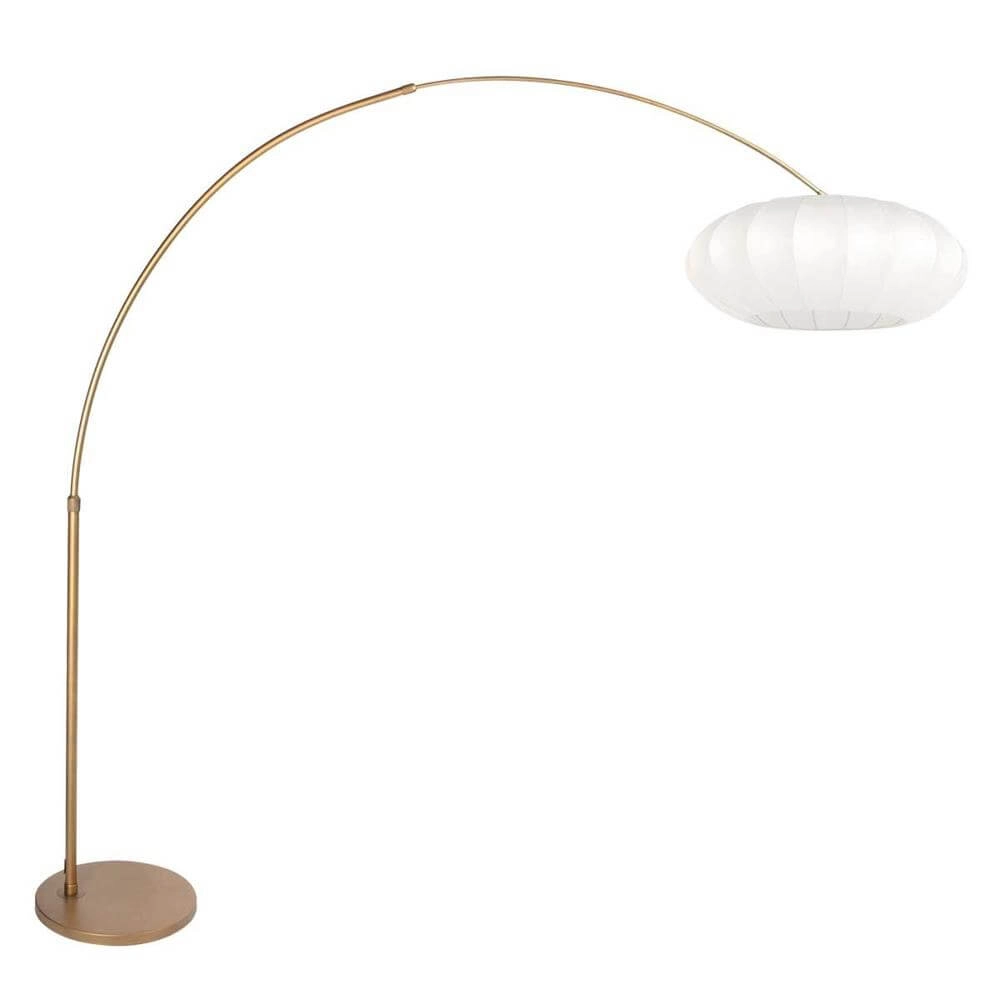 Lampe à arc Sparkled Light bronze avec abat-jour boule blanche Ø 45cm Lampe à arc Sparkled Light bronze avec abat-jour boule blanche Ø 45cm