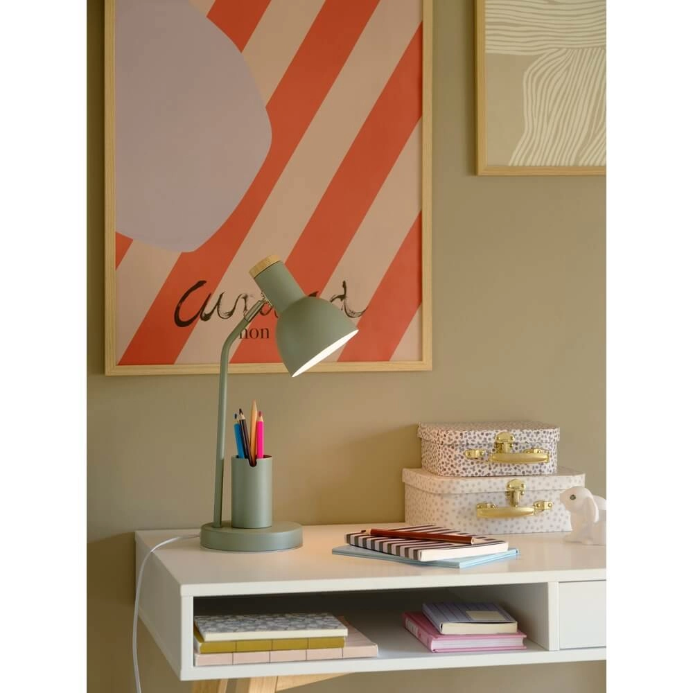 Lampe de bureau verte Devone avec porte-plume Nordlux 5704924024559