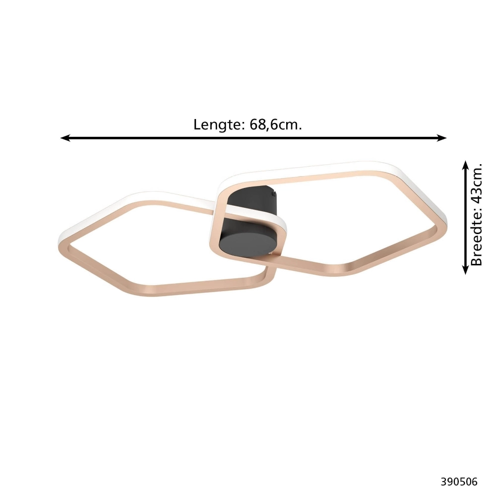 Unique ceiling lamp Estrella black with brown Stars of Light 9008606357758