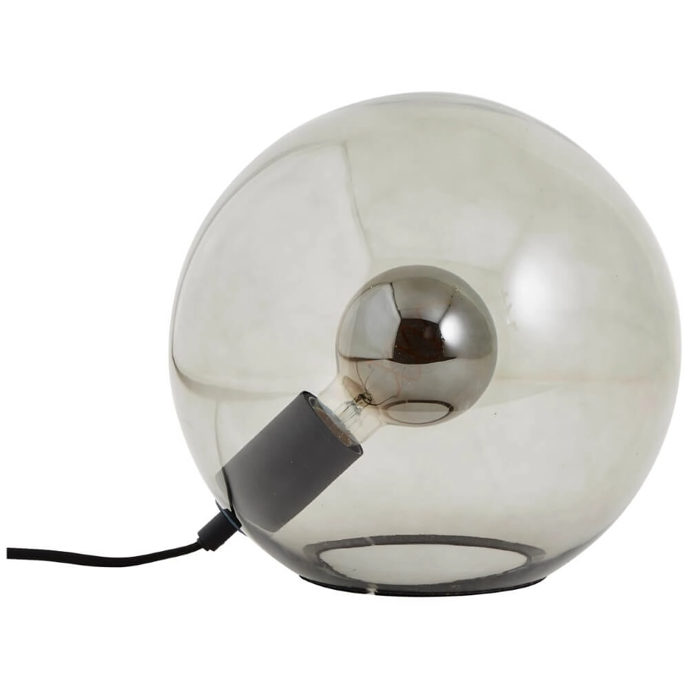Lampe de table sphère Belado noir avec verre fumé Brilliant 4004353428418
