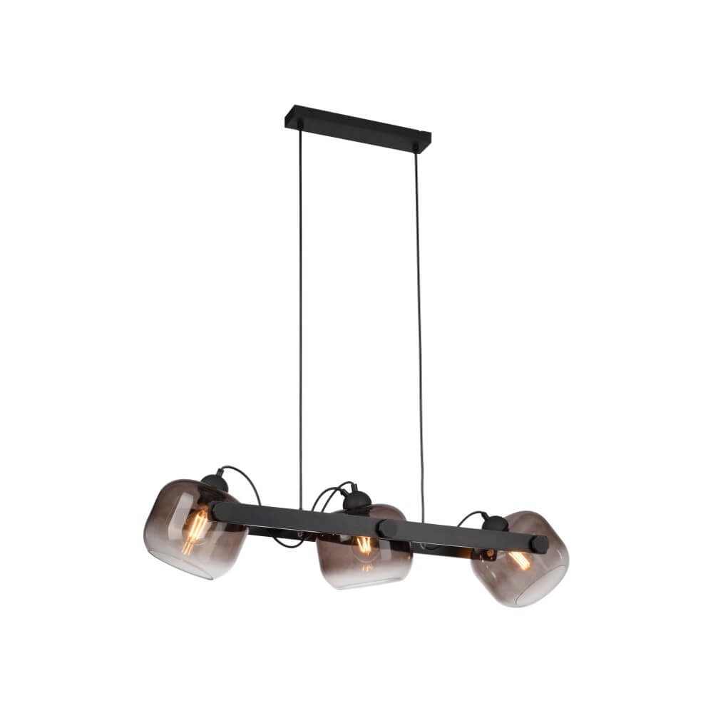 Lampe suspendue Cup 2.0 Verre fumé à 3 lumières Lampe suspendue Cup 2.0 Verre fumé à 3 lumières