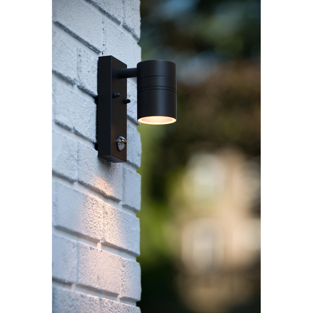 Projecteur mural Arne-Led Ir Noir bas avec capteur