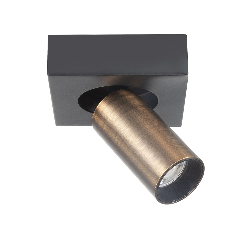Moquerie Eliano 1 lumière noire avec bronze cuivré Moquerie Eliano 1 lumière noire avec bronze cuivré