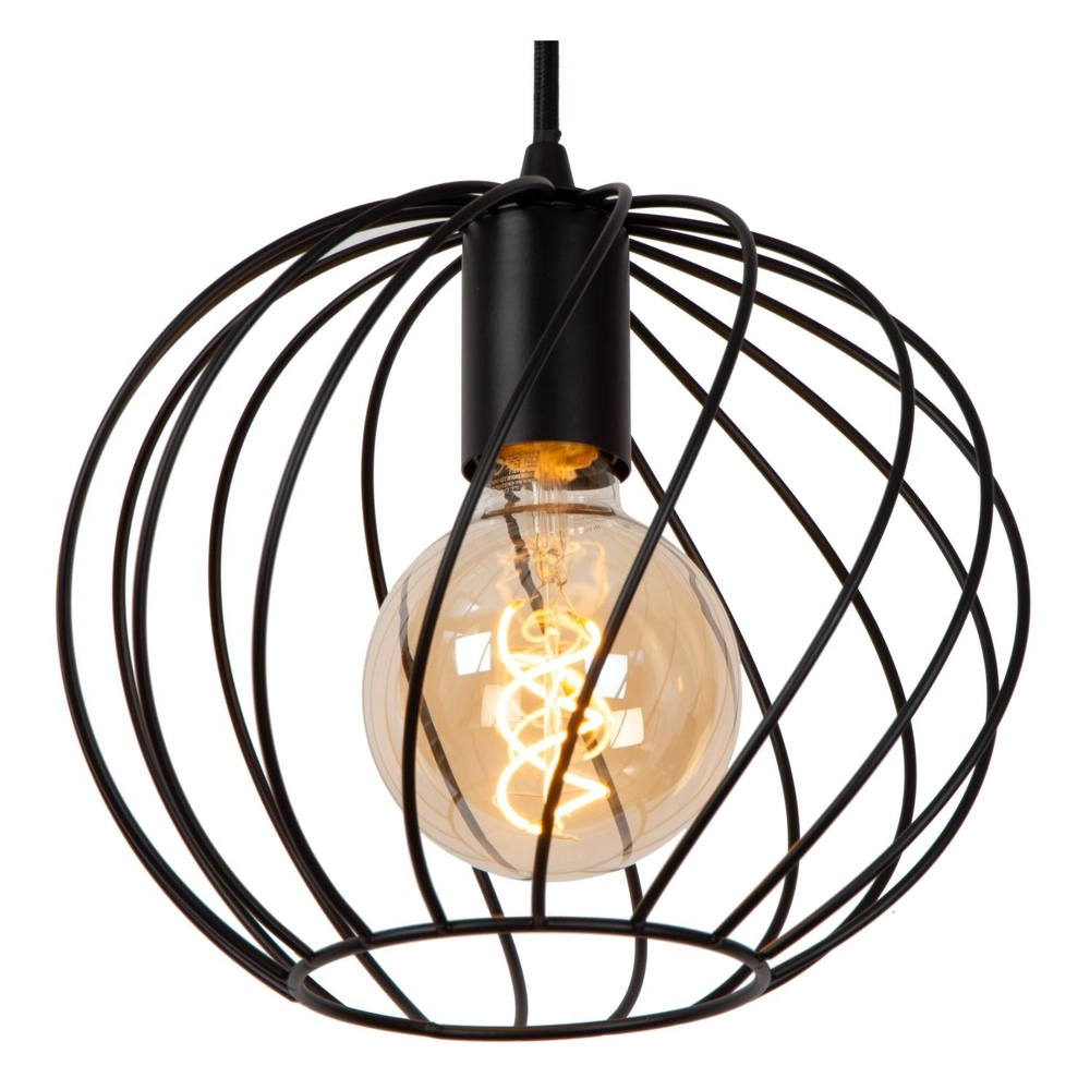 Lampe pendante à 3 lampes Danza Noir Lucide 5411212211552