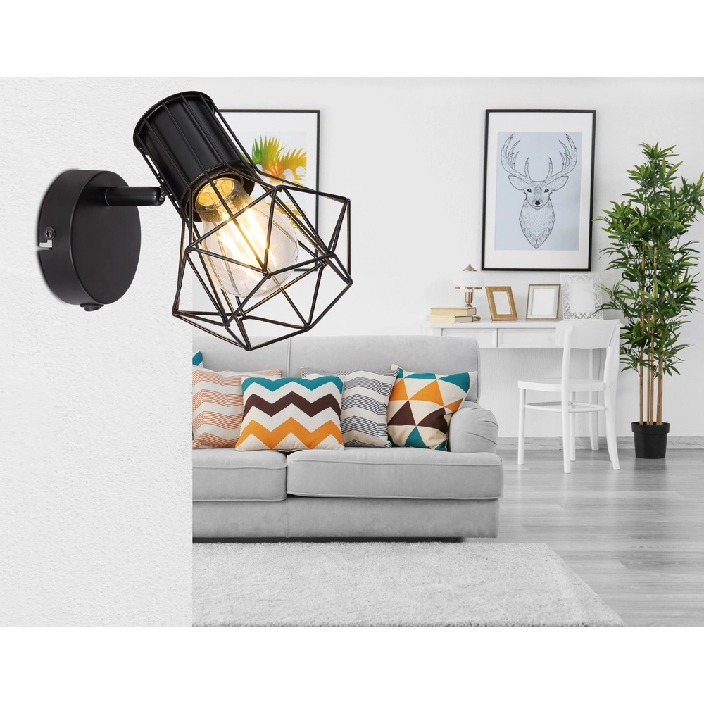 Lampe murale Priska Noir Globo 9007371412167