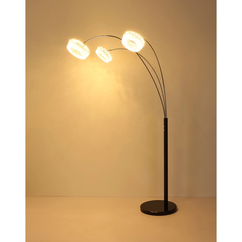 Lampe de pied Laurel Noir Globo 9007371579044