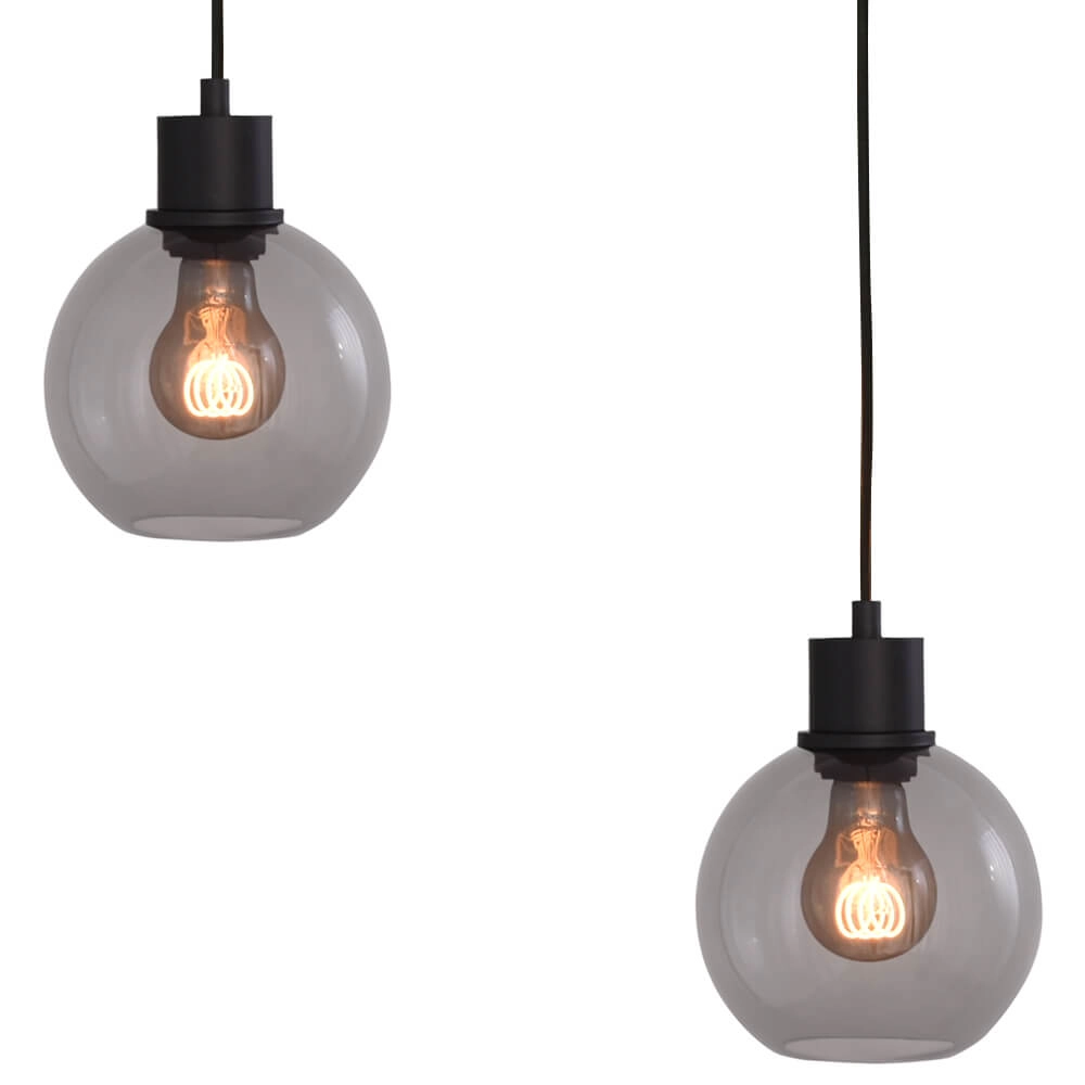 Lampe suspendue Lazise 5x Ø 15cm noir Masterlight 8718121303499