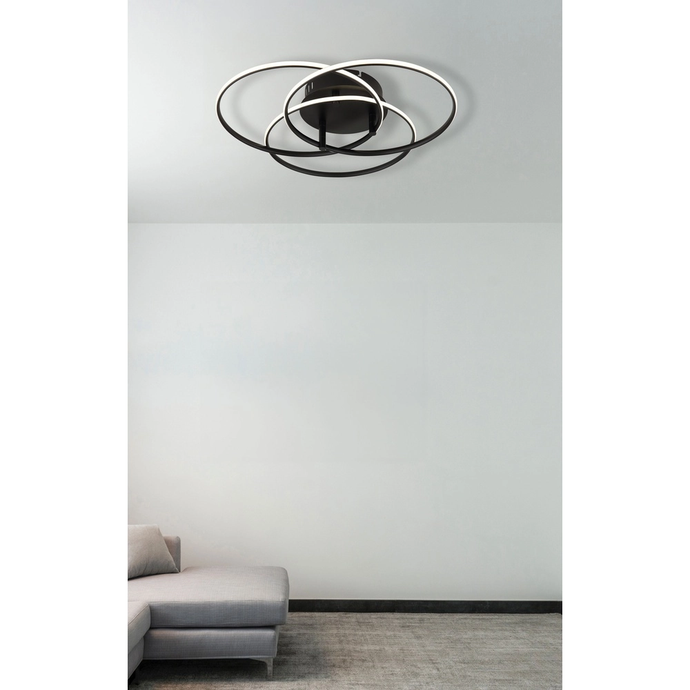 Lampe de plafond à design Kombos Noir Globo 9007371531479
