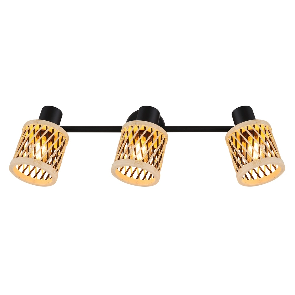 Lampe murale Mali 3-noir clair avec capuchons Globo 9007371533718