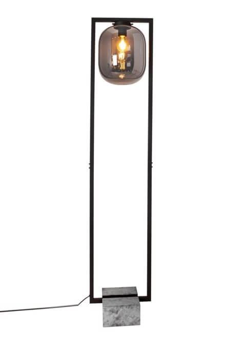 Lampe sur pied Dixton verre de fumée Lampe sur pied Dixton verre de fumée