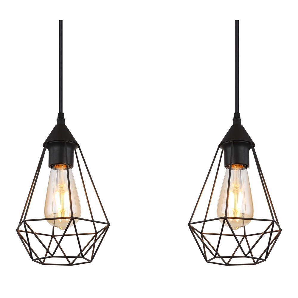 Lampe pendante à 3 lampes Zachary Noir Globo 9007371447909