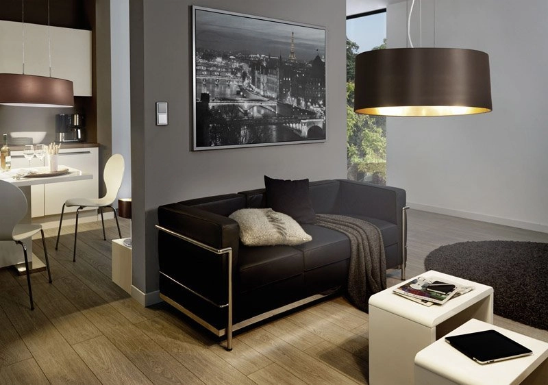 Lampe à suspension Maserlo 53cm noir avec or Eglo 9002759316051