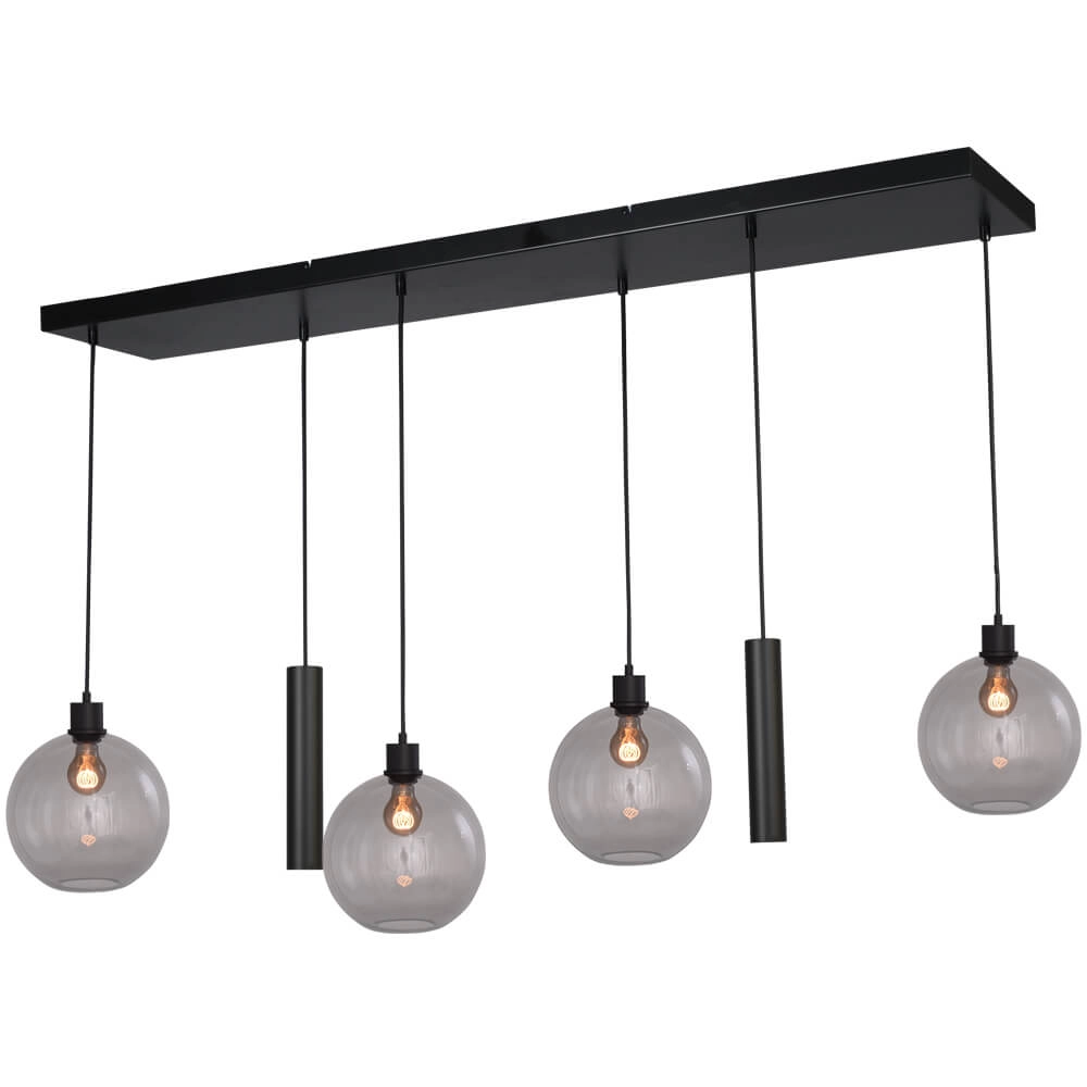 Lampe suspendue Lazise 4x Ø 25cm et 2x GU10 noir