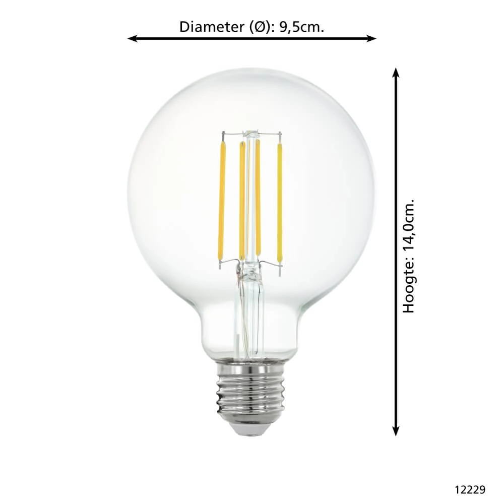 Ampoule de lampe LED Zigbee - E27 - 6 watt - 2700K - G95 Eglo 9002759122294