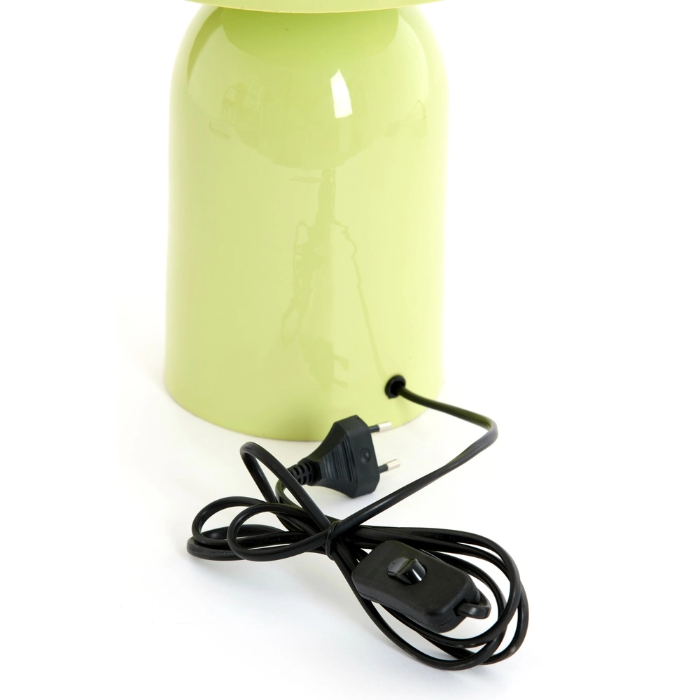 Lampe de table champignon Tolima vert clair brillant - Ø 31cm Light & Living 8717807807863