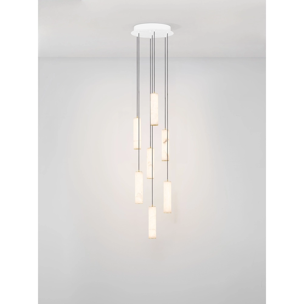 Lampe suspendue Diletto Or avec 7 luminaires blancs Lyora 5212063503236