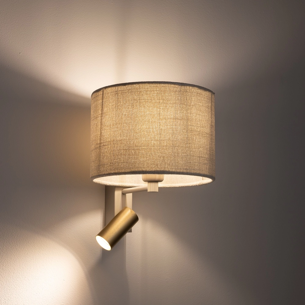Lampe murale crème Santana avec abat-jour de lampe Lyora 5903139116541