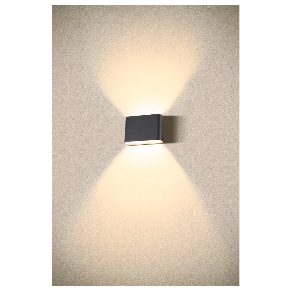 Spot mural LED Oval 14 Haut et bas - noir SLV 4024163273466