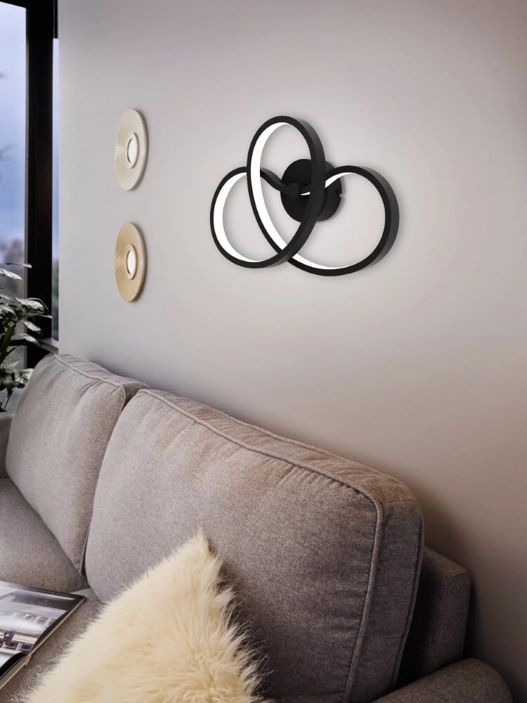 Applique LED noire Gianella Eglo 9008606275021