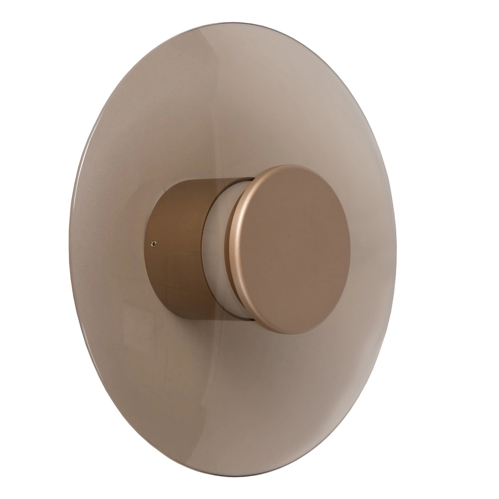 Lampe murale LED Santiago Ø 23cm - champagne avec verre ambré Premium by Lucide 5411212221896