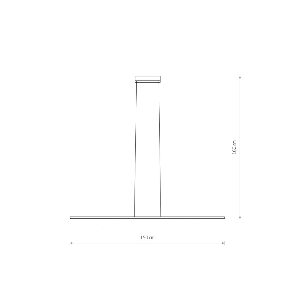 Lampe suspendue élégante Bar Led 150 cm - 4000K - blanc Lyora 5903139115827