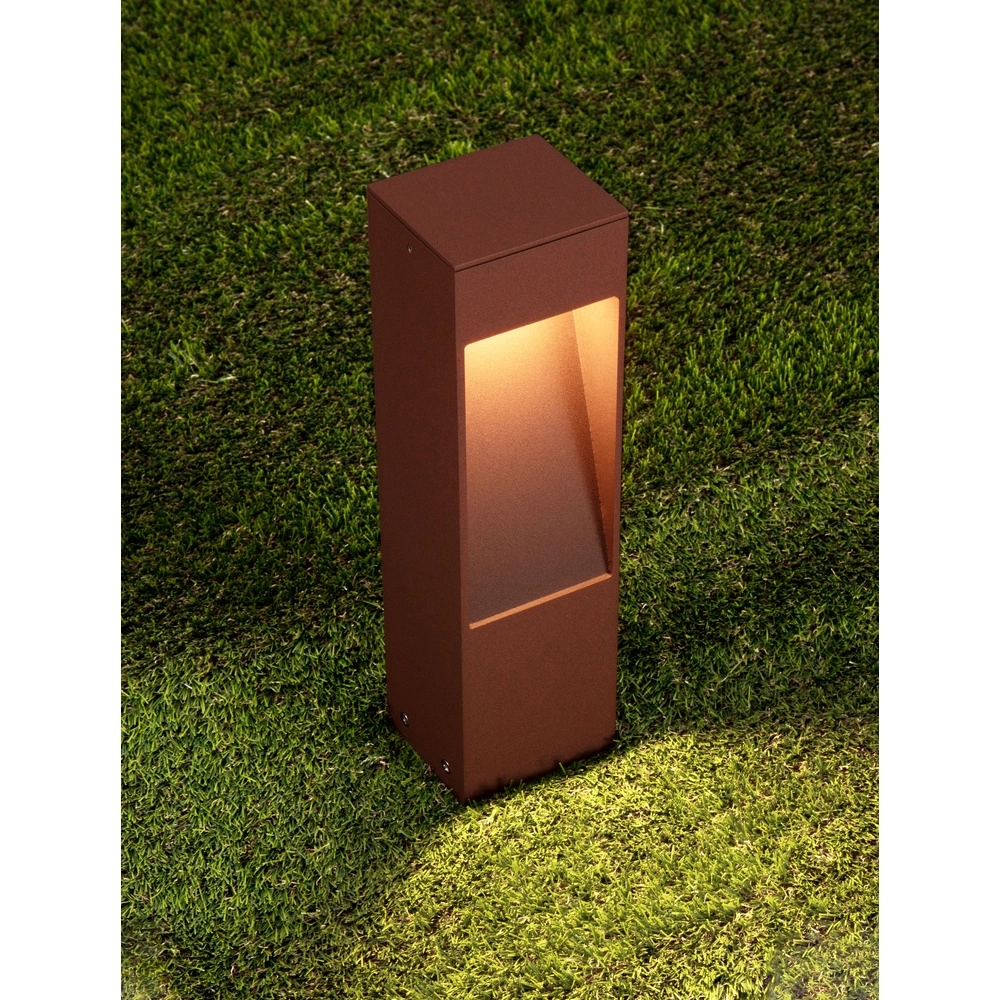 Lampe de jardin Maddi Brun rouille 30cm
