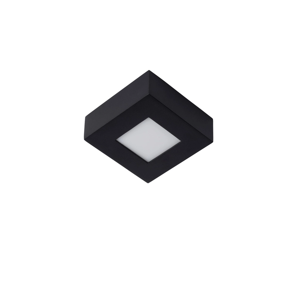 Éclairage de plafond Brice-Led 10,8 cm carrés en noir IP44