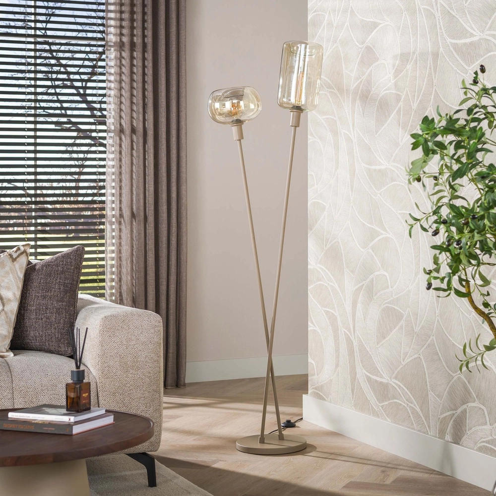 Lampadaire moderne Serene brun sable Lyora 8716803514744