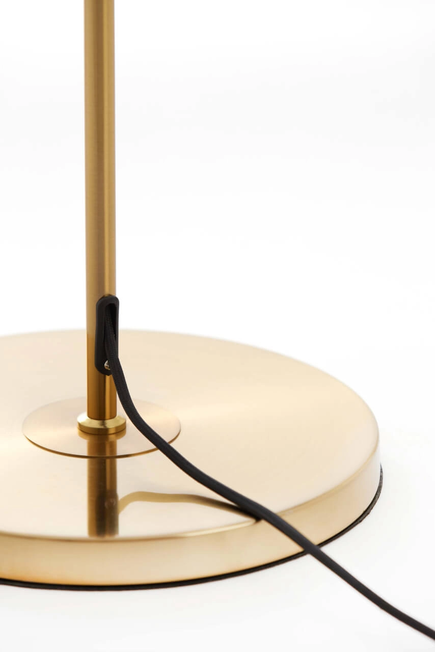 Lampadaire doré Medina avec verre fumé Light & Living 8717807696979