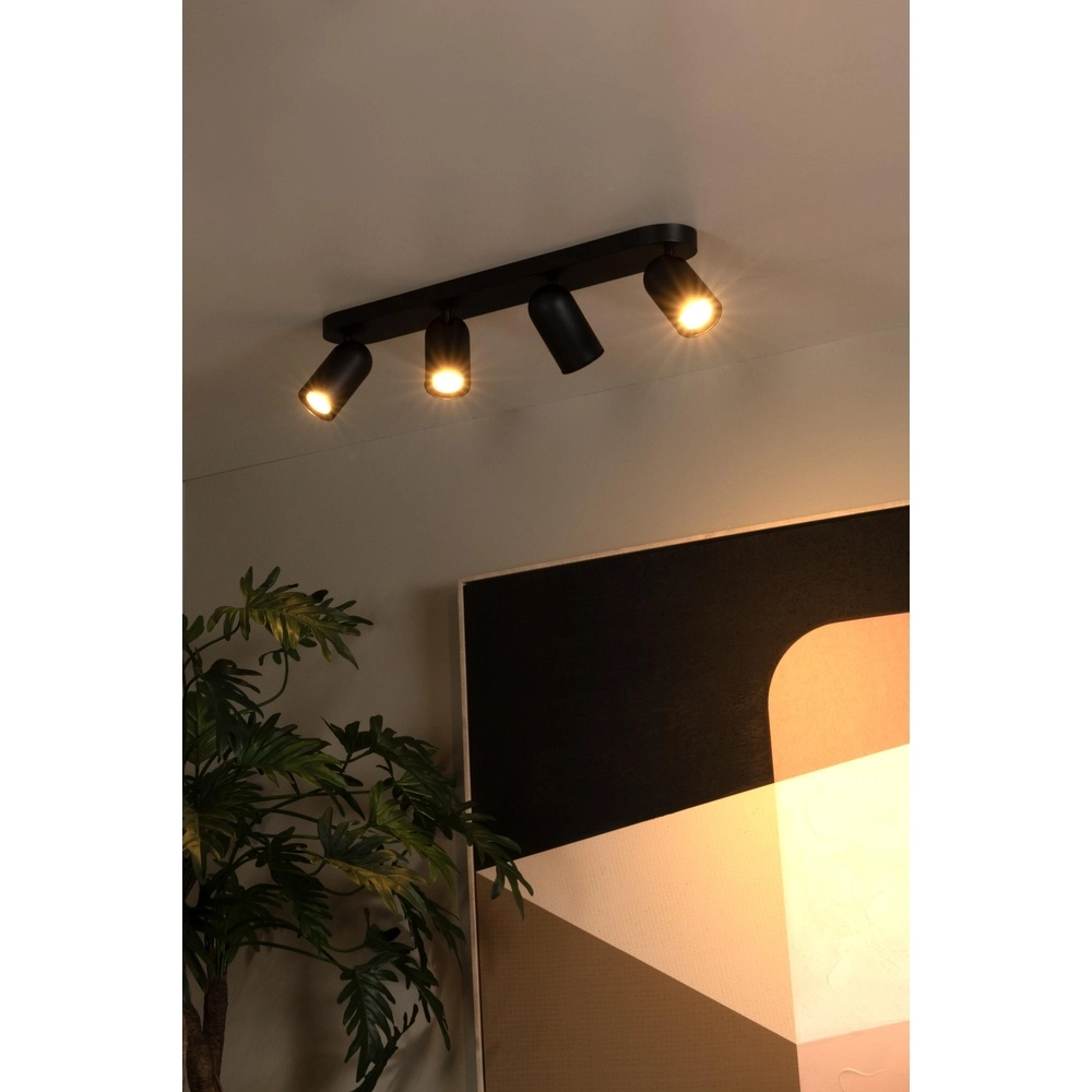 Projecteur de plafond Punch Noir à 4 lumières Lucide 5411212134332