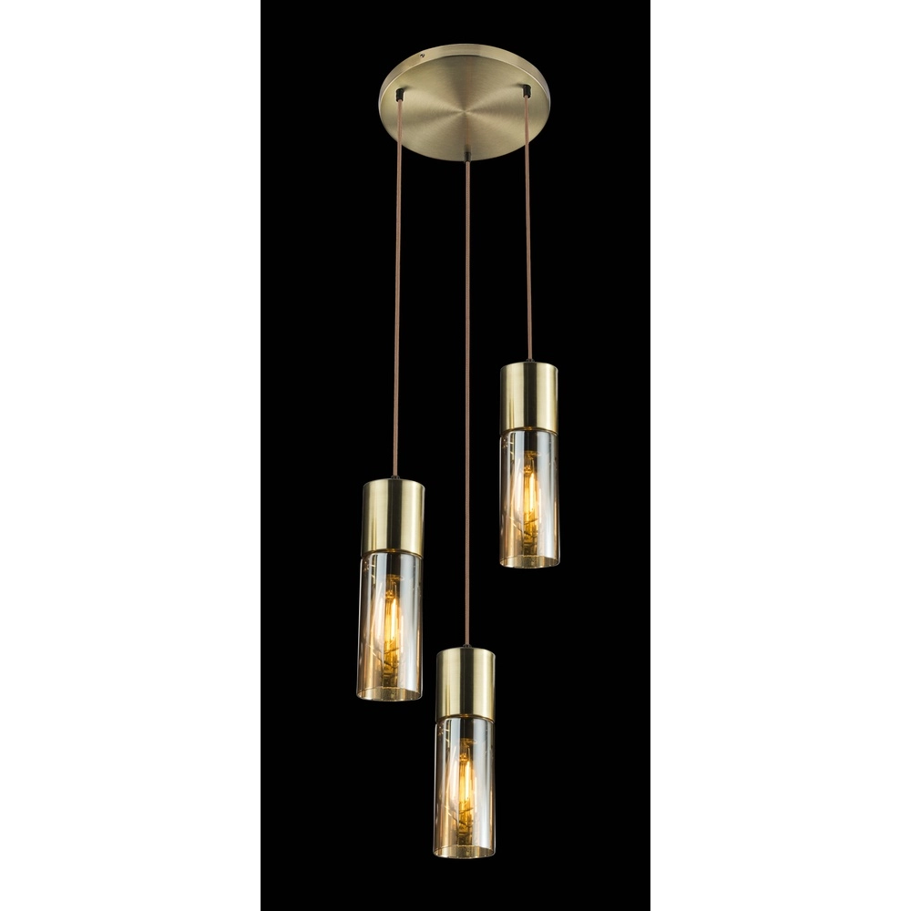 Lampe pendante à 3 lampes Annika Conception en or Globo 9007371409686