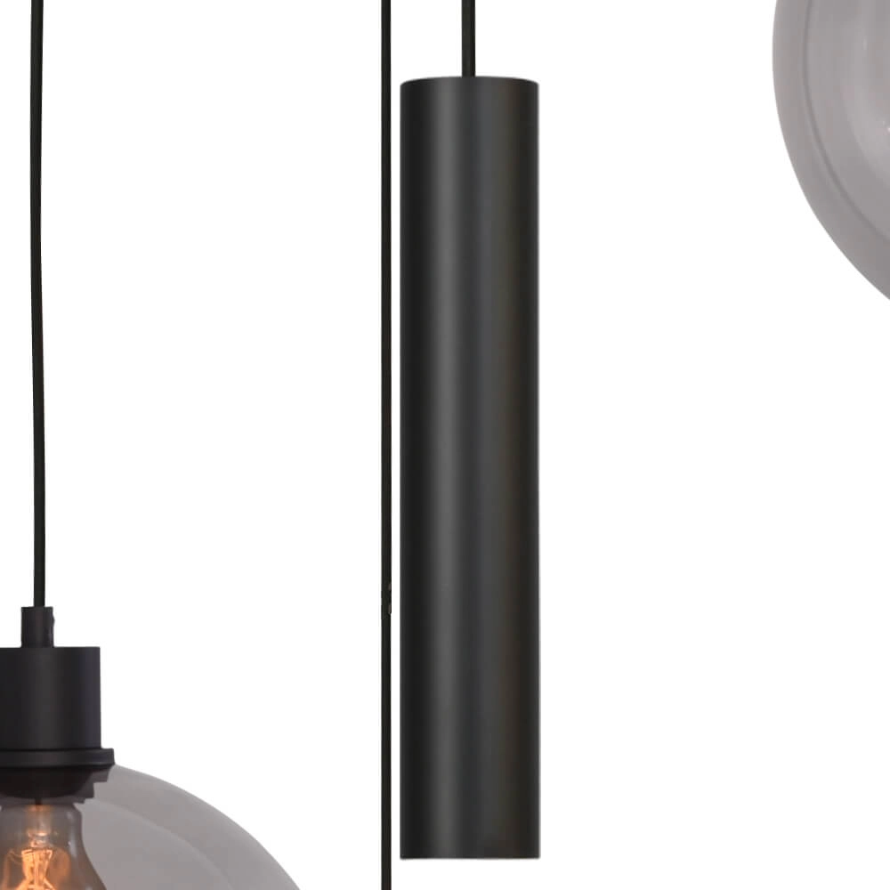 Lampe suspendue Vide Lazise 3x Ø 25cm et 2x GU10 noir Masterlight 8718121303581