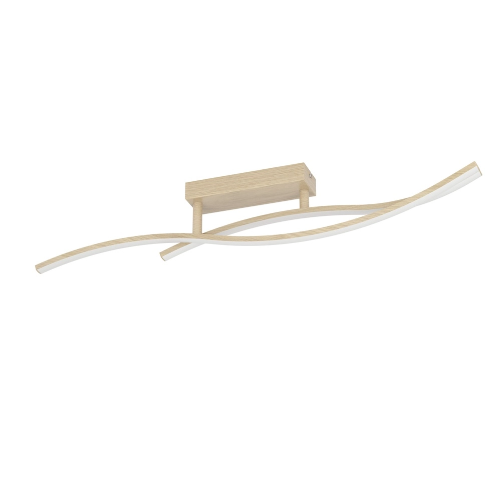 Lumière LED de plafond Grisolia 84 cm - aspect bois