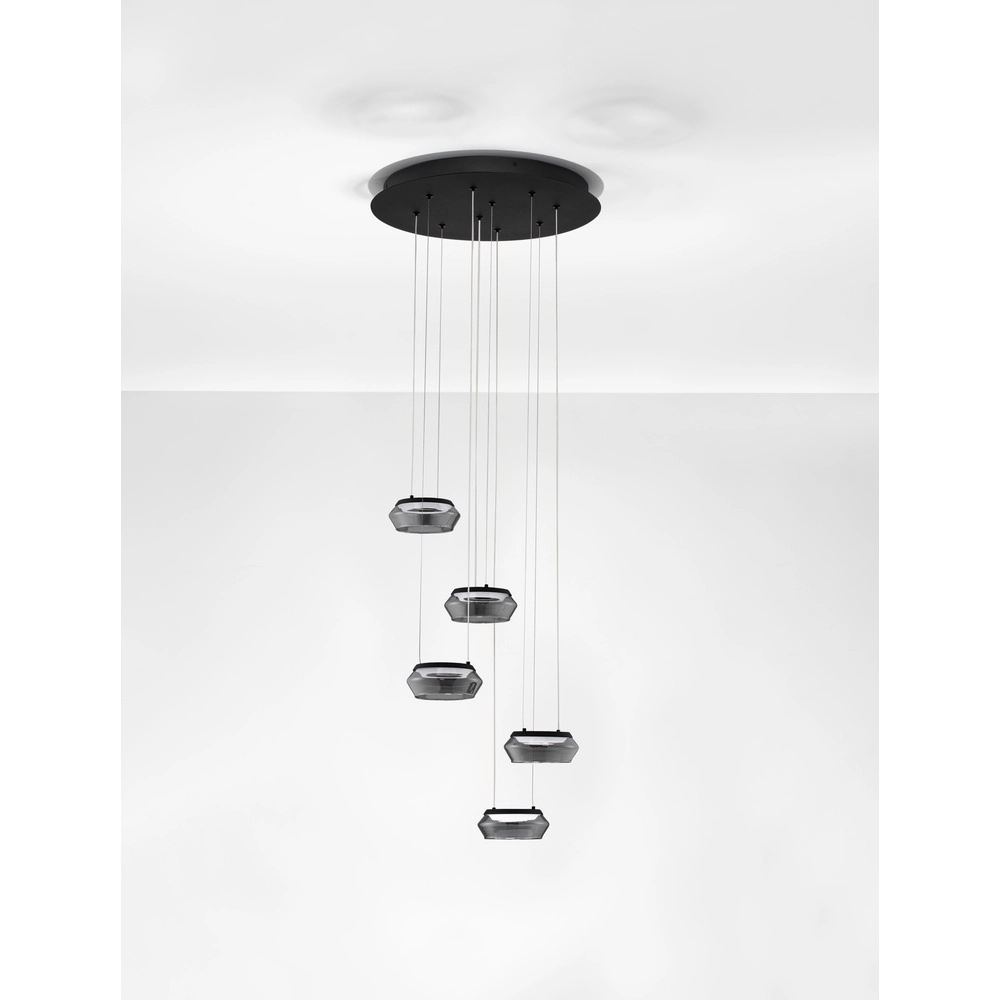 Suspension élégante Jailyn rond 5 lumières Lyora 5212017468406