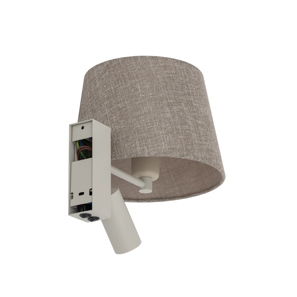 Lampe murale marron sable Tutoia avec abat-jour de lampe Lyora 5903139116848