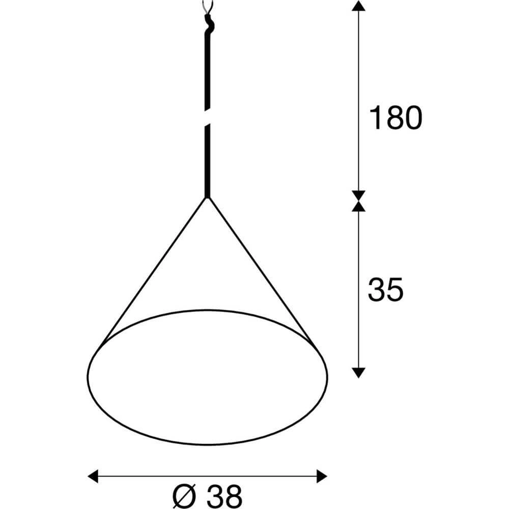 Suspension Magico 38 noir Ø 38cm SLV 4024163297165
