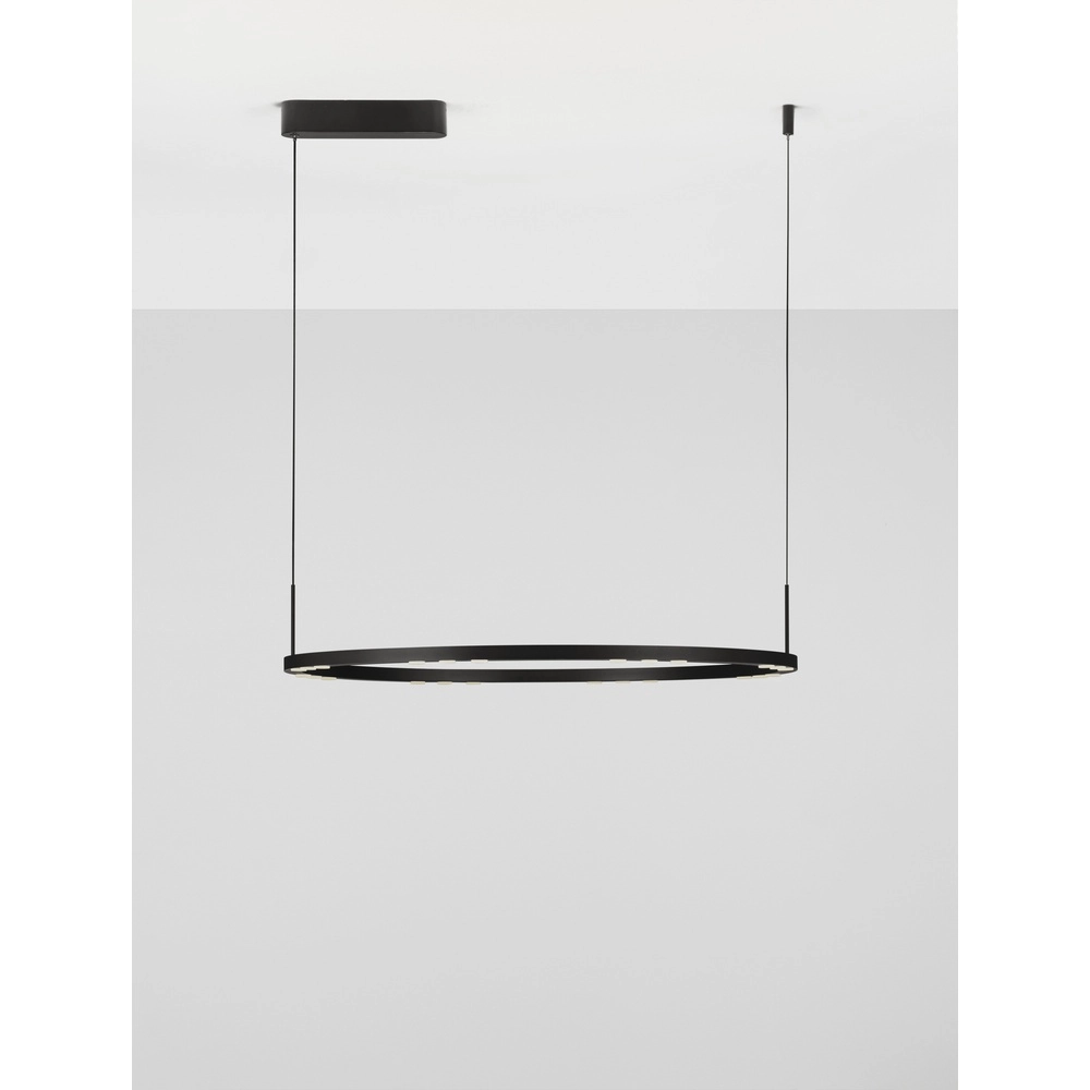 Suspension élégante Lunette noir Ø 80cm Lyora 5212017465207